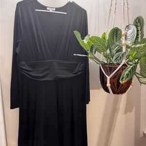 Baltic Born Black Long Sleeve Dress w/ slit